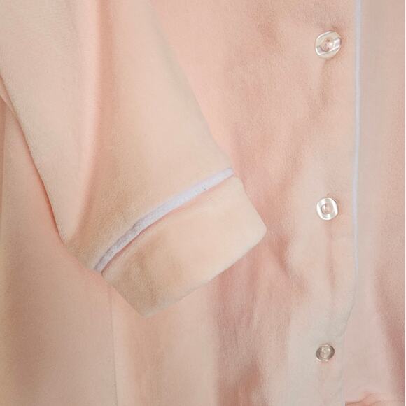 Women's House of Harlow 1960 Pink 2-Piece Sleepwear Pj's with White Trim - Picture 8 of 11